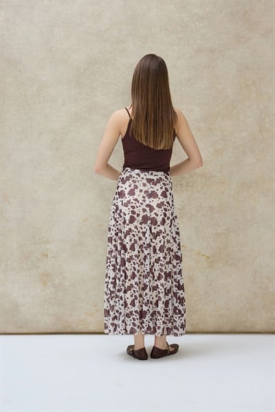 Cow Print Desen Godeli Etek