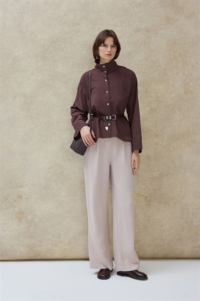 Kahverengi Neva Basic Gömlek 