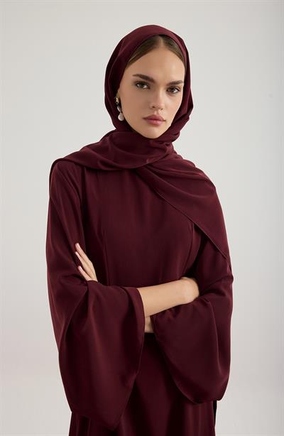 Mürdüm Kristal Krep Şal