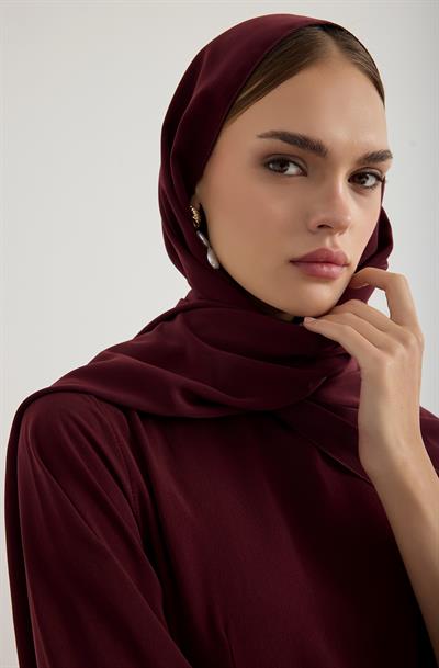 Mürdüm Kristal Krep Şal