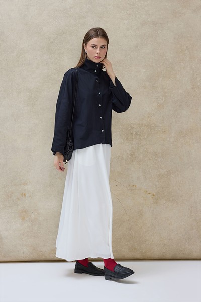 Siyah Neva Basic Gömlek 