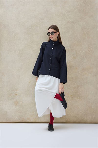 Siyah Neva Basic Gömlek 