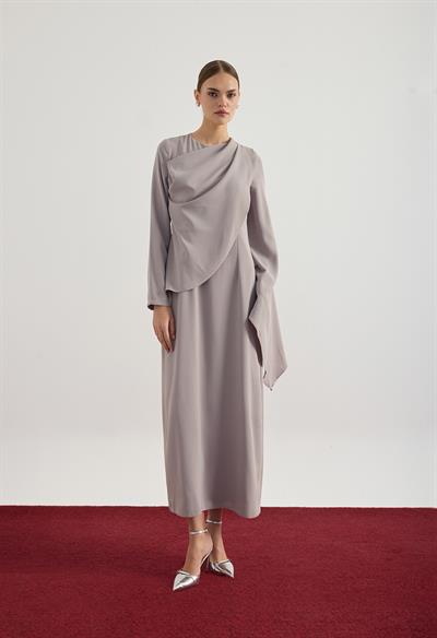 Vizon Asimetrik Elbise