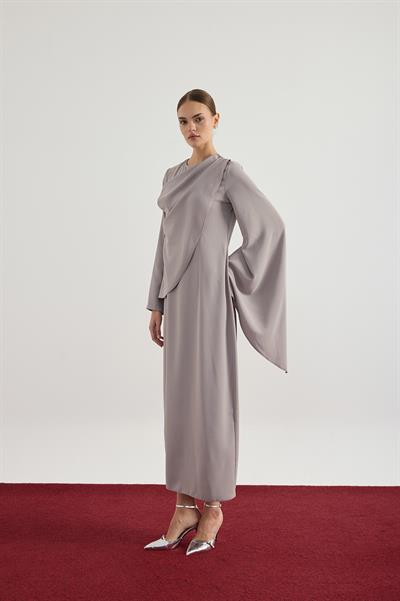 Vizon Asimetrik Elbise