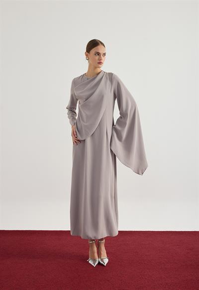 Vizon Asimetrik Elbise