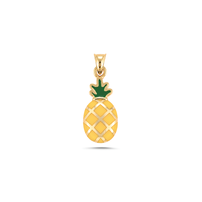14 Ayar Altın Ananas Figürlü Kolye Ucu