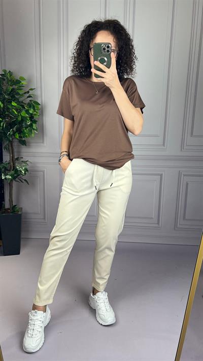 FULL LİKRALI JOGGER PANTOLON  ECRU