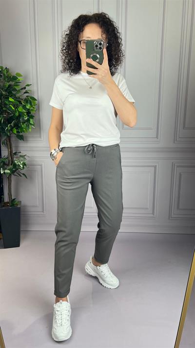FULL LİKRALI JOGGER PANTOLON  GRİ