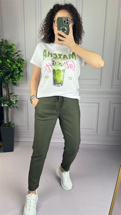 FULL LİKRALI JOGGER PANTOLON  HAKİ