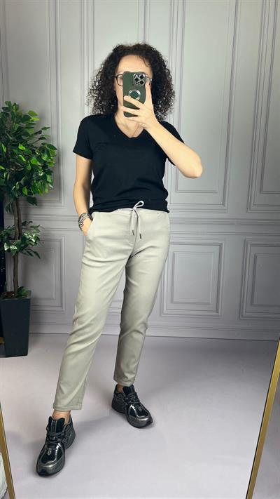 FULL LİKRALI JOGGER PANTOLON  TAŞ