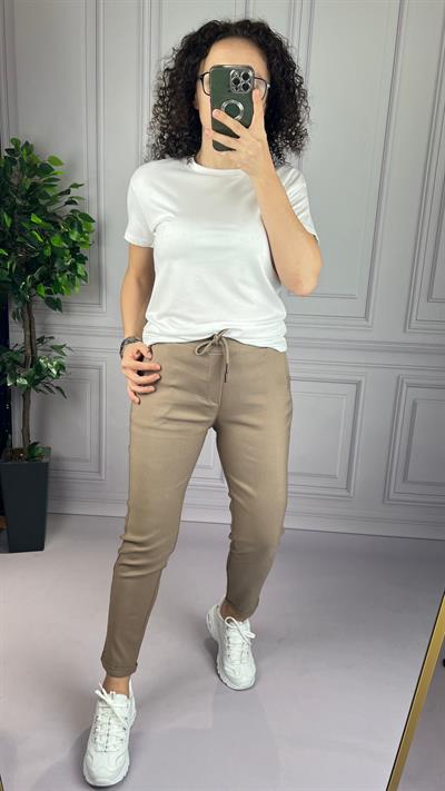 FULL LİKRALI JOGGER PANTOLON  VİZON