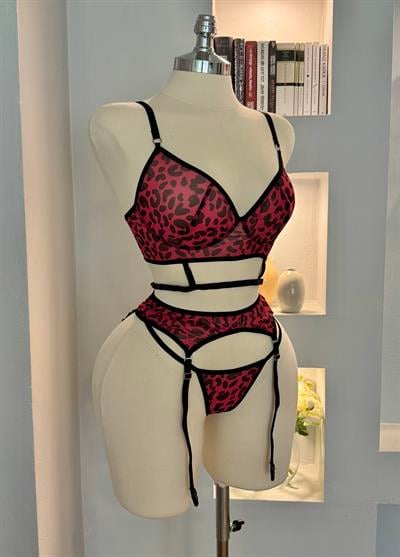 Premium Leopar Jartiyer Takım