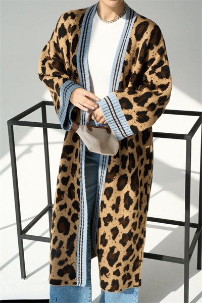 Leopar Maxi Hırka