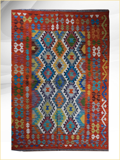 Etnik Desenli renkli kilim