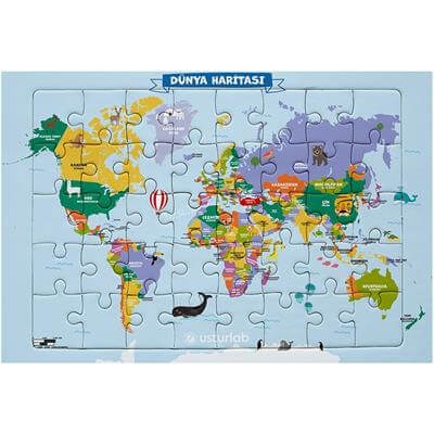 Dünya Şehirler ve Başkentler Haritası Yapbozu