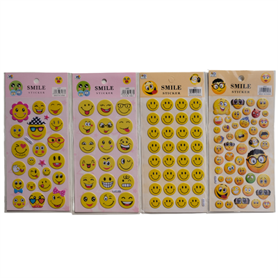 Gülen Yüz Ödül Sticker Seti - 120 Adet Okul ve Etkinlik Çıkartması