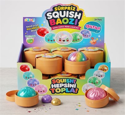 Işıltılı Dumpling Squishy - Stres Önleyici Simli Çin Mantısı Oyuncak