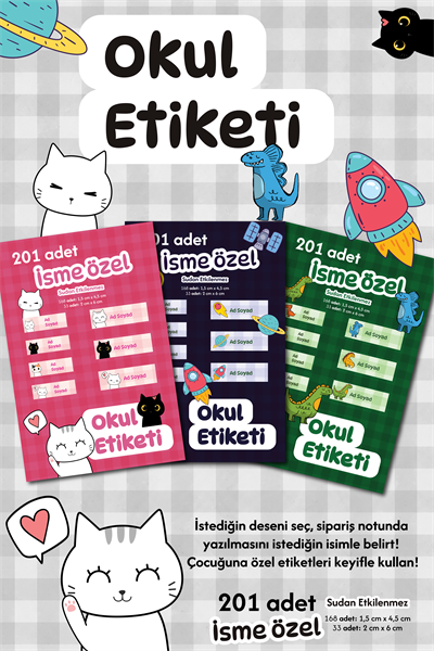 İsme Özel Sticker Seti