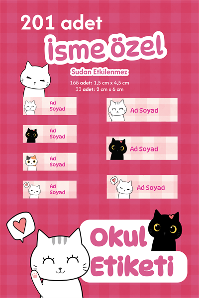 İsme Özel Sticker Seti