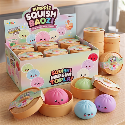Renkli Dumpling Squishy - Stres Önleyici Çin Mantısı Oyuncak