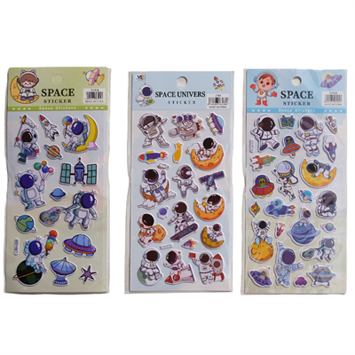 Uzay Temalı Çocuk Sticker Seti - 54 Adet Eğitici Çıkartma