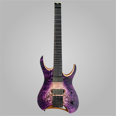 Mayones Hydra Elite 7 Natural Fade Purple Burst Out - Satin+Matt - Eye Poplar 3A