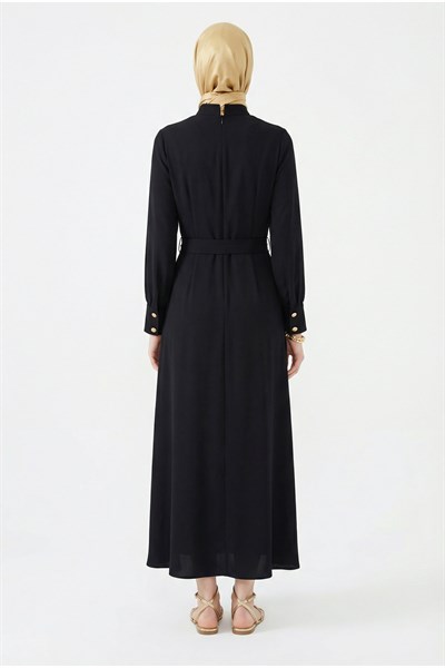 26YT904 Arm Trend Elbise-Siyah