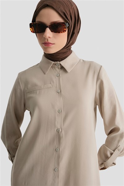 Tunik Elbise Bej