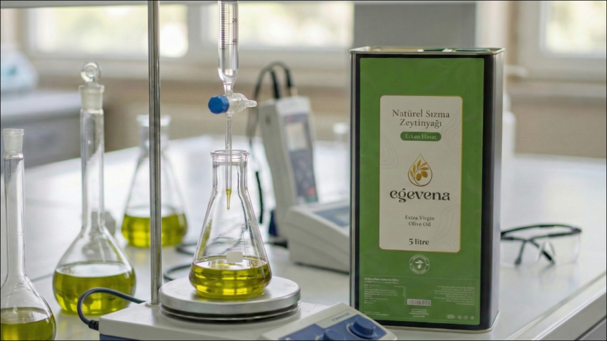 Zeytinyağı asit oranı ölçümü için kullanılan laboratuvar cihazı (Titrasyon aparatı)