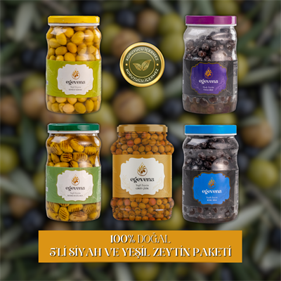 5'li Zeytin Paketi (Siyah+Yeşil)-GURME SETLER