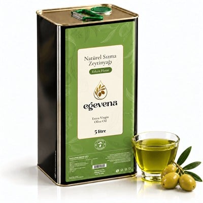5 Litre Erken Hasat Natürel Sızma Soğuk Sıkım Zeytinyağı -ZEYTİNYAĞI