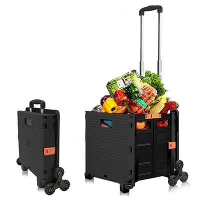 Çok Fonksiyonlu Merdiven Çıkabilen Portatif Taşıma Arabası Siyah BY06-B