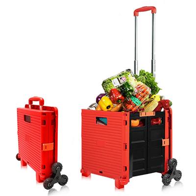 Çok Fonksiyonlu Merdiven Çıkabilen Portatif Taşıma Arabası Kırmızı BY06-B