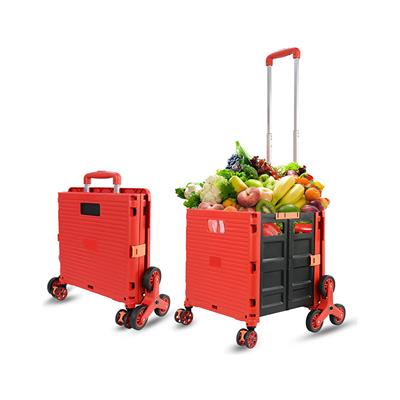 Çok Fonksiyonlu Merdiven Çıkabilen Portatif Taşıma Arabası Kırmızı BY06-C