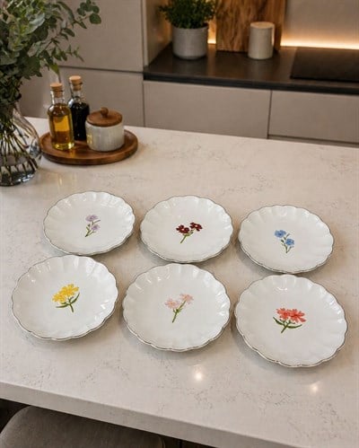 ROYAL CHARME FLORİA PORSELEN PASTA TABAĞI SETİ