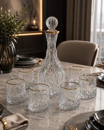 ROZE HOME GOLD KARAF SETİ