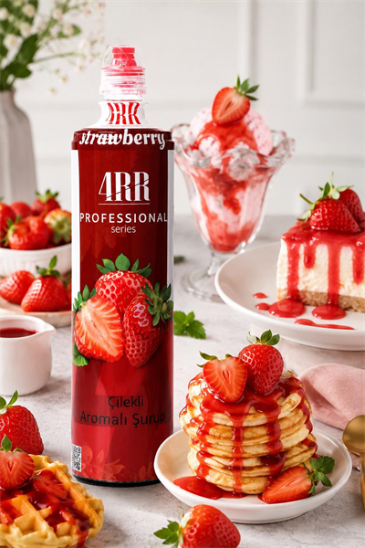 4RR Çilek Aromalı Şurup 750 ml