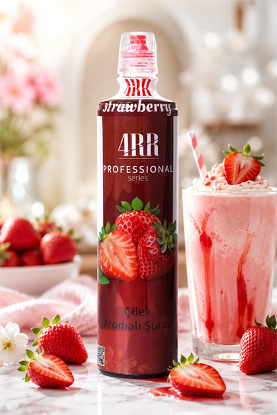 4RR Çilek Aromalı Şurup 750 ml