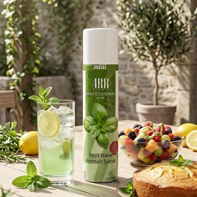 4RR Yeşil Nane Aromalı Kahve & Tropikal İçecek & Kokteyl Şurubu 750 ml