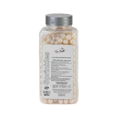Dr. Gusto 8 Mm Sedef Beyaz Yenilebilir Boncuk Şeker 250 gr - Pasta & Tatlı Dekoru