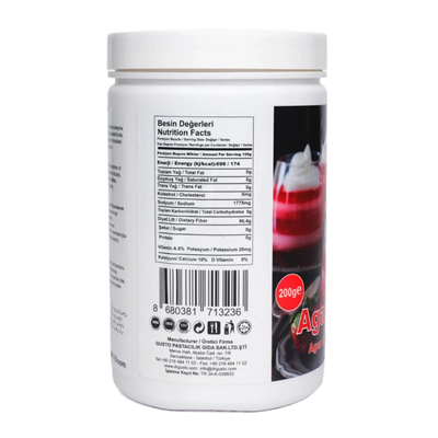 Agar Agar 200 Gr – Bitkisel Jel Kıvam Verici 900 Bloom
