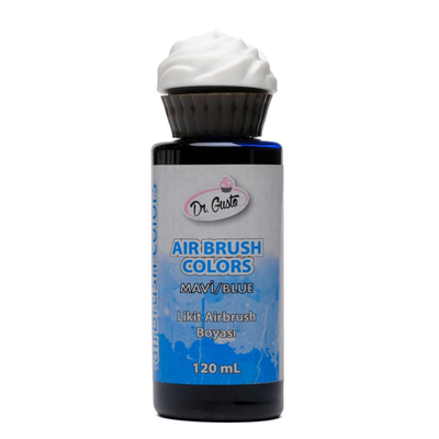 Airbrush Gıda Boyası Mavi 120 ml – Pasta, Şeker Hamuru ve Fondan İçin Profesyonel Boya