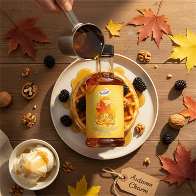 Dr. Gusto Akça Ağaç (Maple) Kokteyl Şurubu 300 cc - Yoğun Aromalı İçecek, Kahve ve Tatlı Şurubu