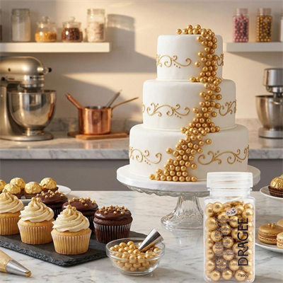 Altın (Gold) Draje Süsleme Şekeri 100 GR No:5 – Pasta ve Tatlı Dekor İncisi