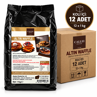 CalleiAltın Tarif Waffle Harcı 1 Kg x 12 Adet – Profesyonel Hazır Waffle Karışımı