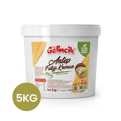 Antep Fıstık Kreması 5 KG – Profesyonel Kullanım İçin Yoğun Kıvamlı Fıstık Kreması
