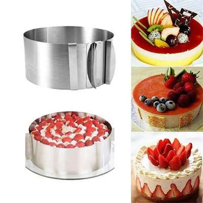 Efe Pastacılık Ayarlanabilir Paslanmaz Çelik Yuvarlak Pasta Çemberi Ø15 - 30 cm | 9 cm Yükseklik