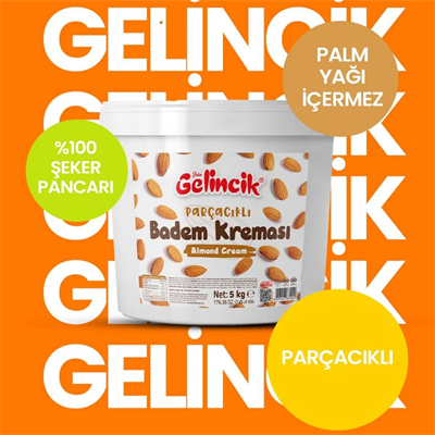 Badem Kreması Parçacıklı 5 Kg – %30 Badem İçerikli Profesyonel Dolgu Kreması