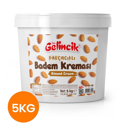 Badem Kreması Parçacıklı 5 Kg – %30 Badem İçerikli Profesyonel Dolgu Kreması