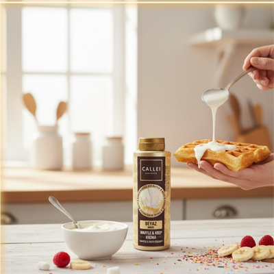 Beyaz Waffle & Pancake & Tatlı Sosu 300 Gr